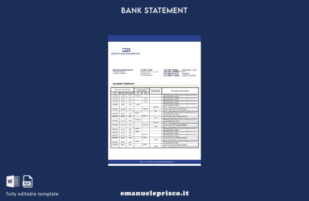 modello word di estratto conto Qurilish in stile verificato dell'Uzbekistan Qish